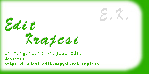 edit krajcsi business card